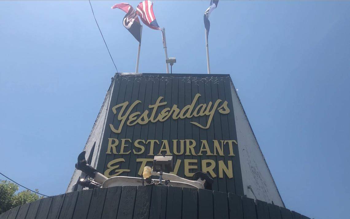 The cowboy atop Yesterdays' awning was meant to project the relaxed atmosphere of the restaurant and tavern, says co-owner Darrell Barnes.