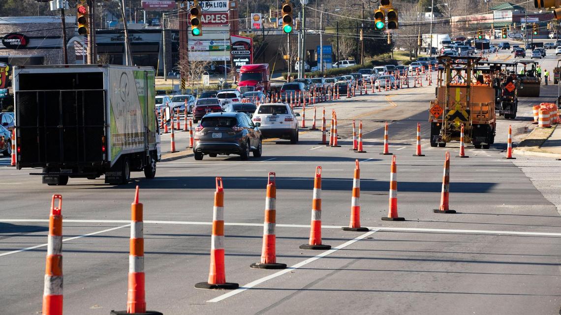 A large water main break on Garners Ferry Road in January caused lane closures for weeks.