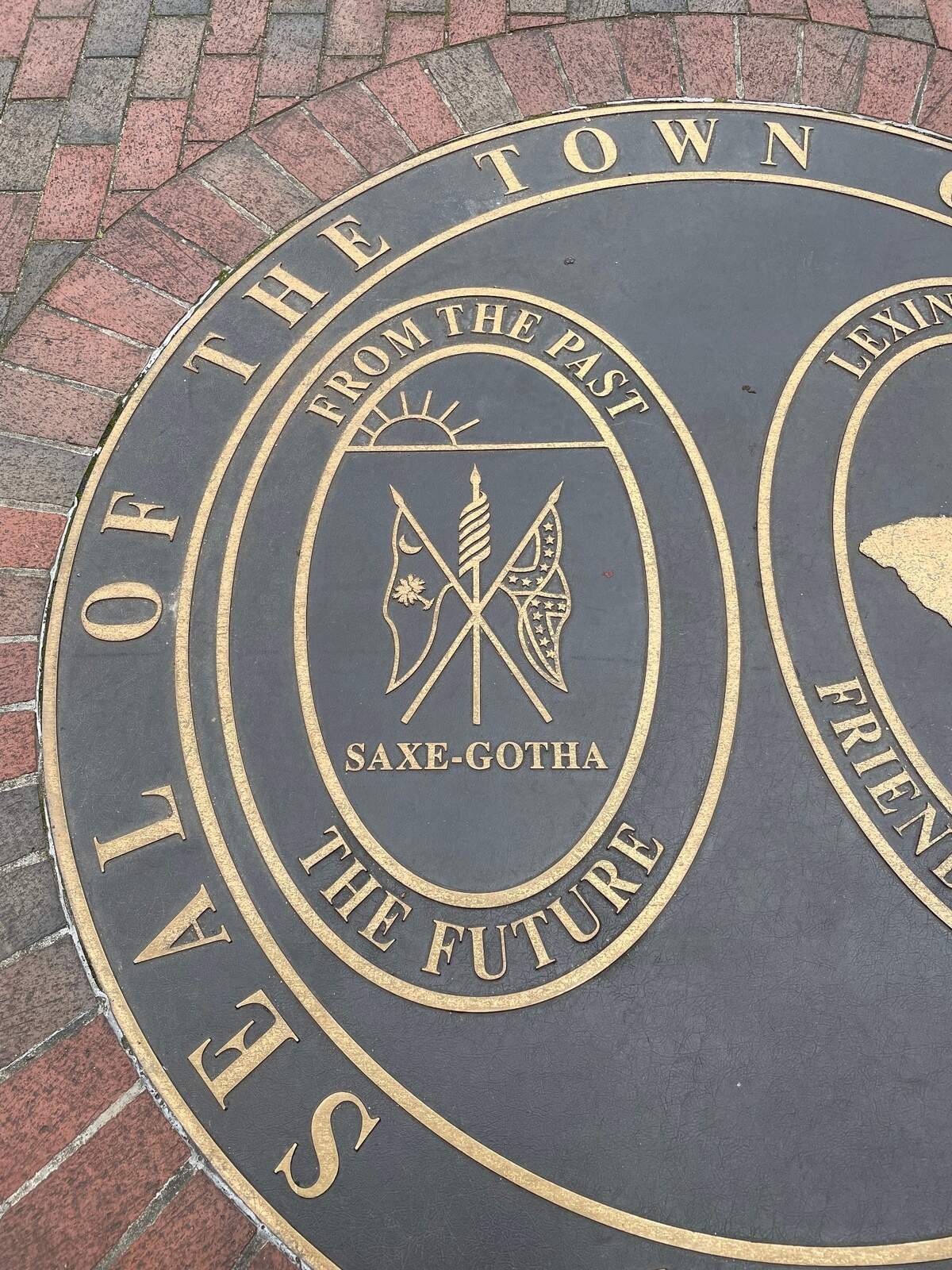A small Confederate flag is featured on the town seal of Lexington, SC.