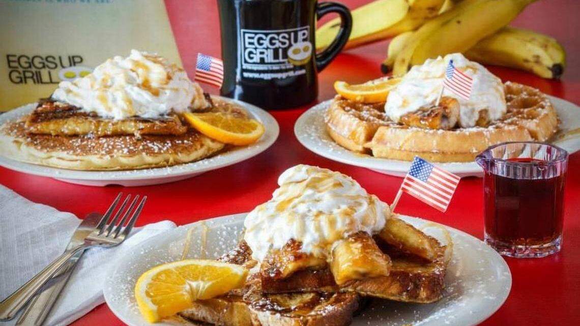 Eggs Up Grill has opened a new restaurant at 3202 N. Pleasantburg Drive in Greenville’s Cherrydale area.