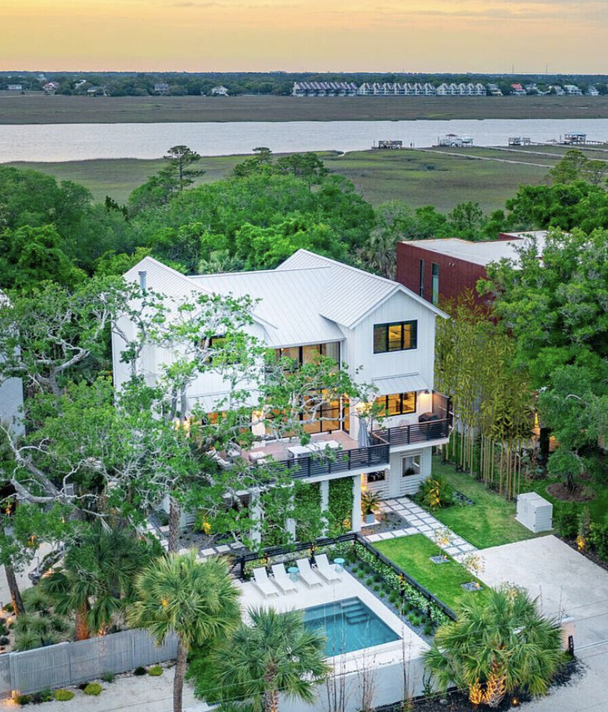 The $3.25 million house is close to downtown Folly Beach, the Atlantic and Folly River.