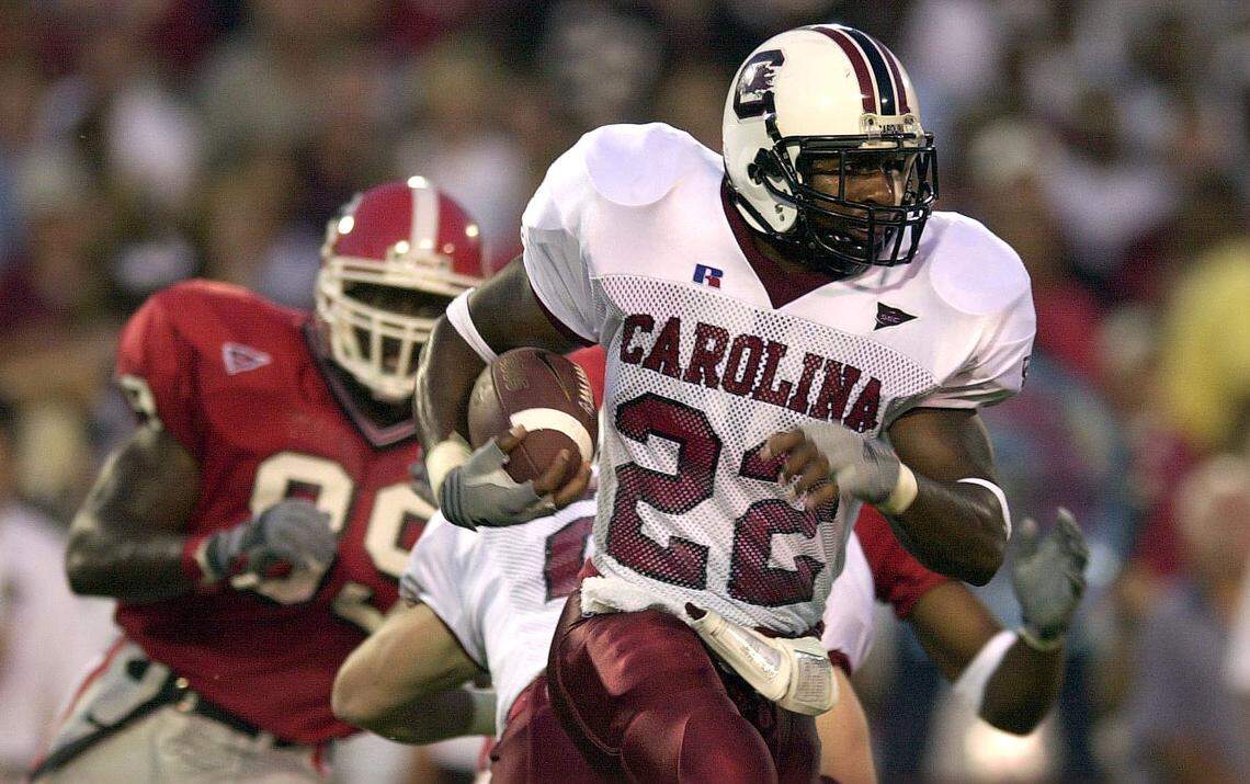 Derek Watson and the South Carolina Gamecocks defeated the Georgia Bulldogs 14-9 at Sanford Stadium in Athens, Georgia on Sept. 8, 2001.