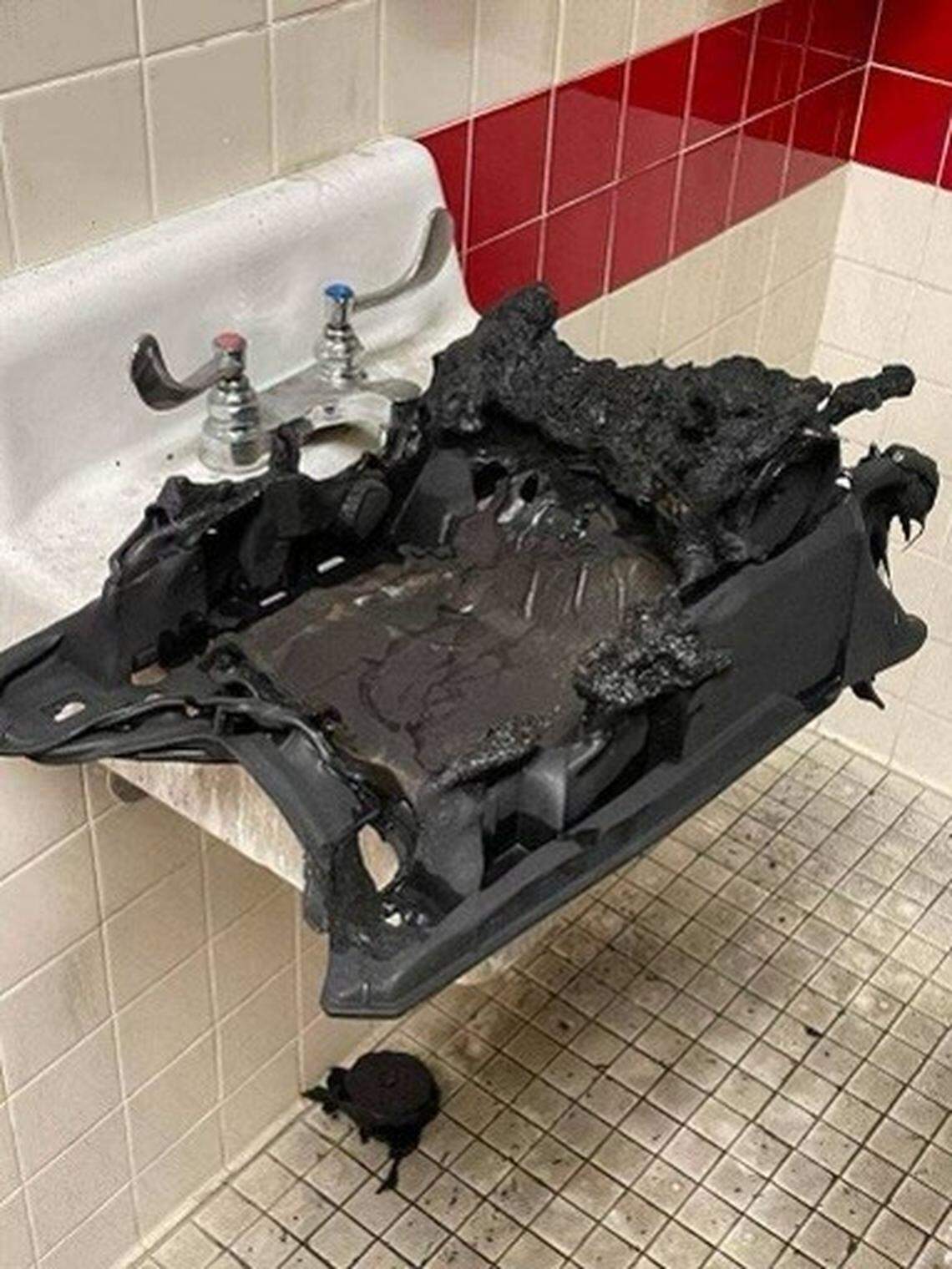 A suspicious fire at a high school in Columbia is being investigated, police said.