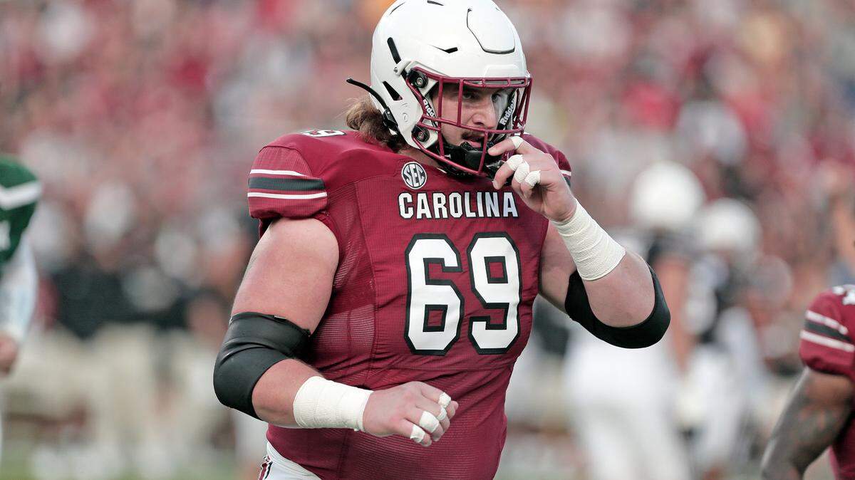 South Carolina’s Nick Gargiulo at the 2023 spring football game.