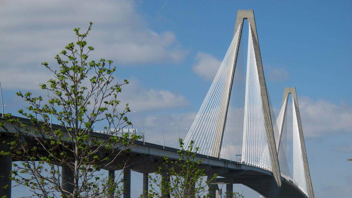 The Arthur Ravenel Bridge connects Charleston to Mount Plesant, as seen in this 2013 photo.