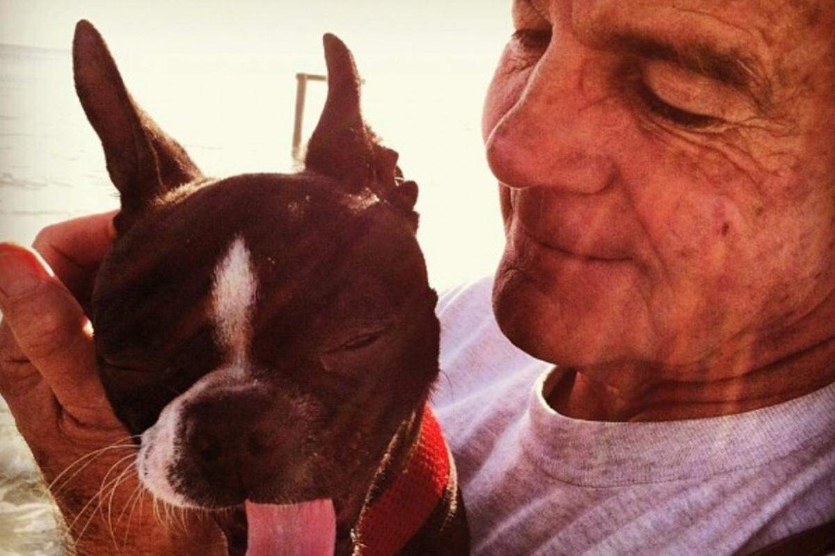 Michale Mayfield with his former Boston Terrier Pauli