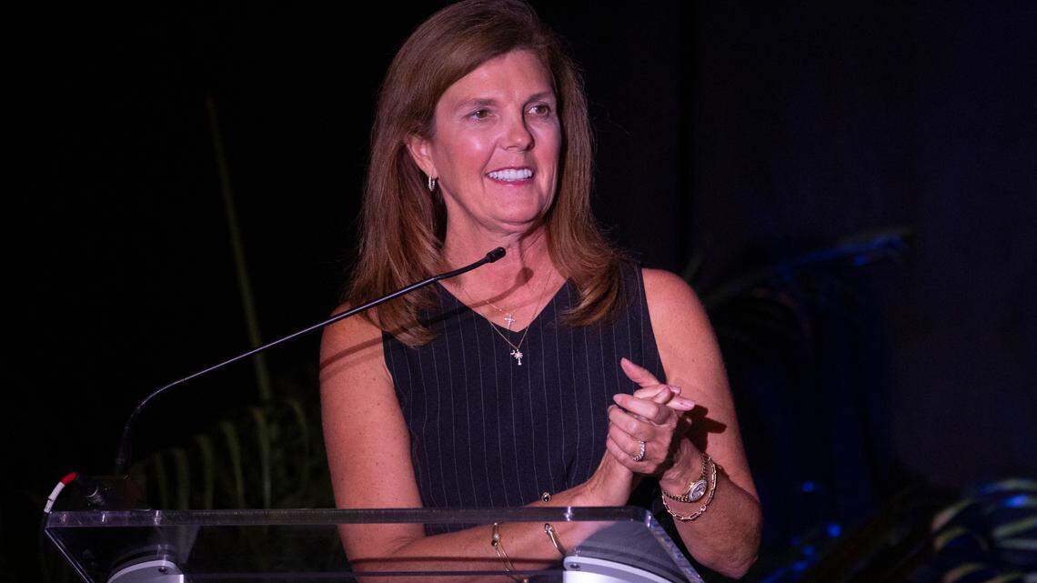Lt. Gov. Pamela Evette speaks during the South Carolina Chamber of Commerce Washington Night on Wednesday, Aug. 28, 2024. The event, at the Pastides Alumni Center, featured speakers from the South Carolina congressional delegation.