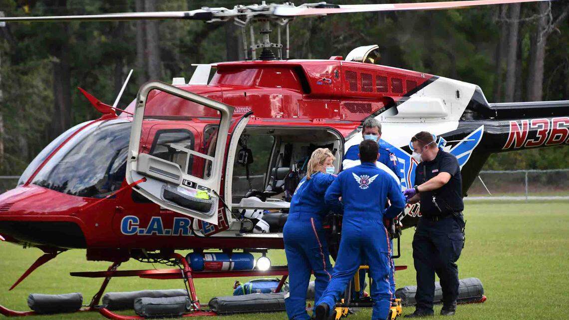 A South Carolina woman was seriously injured after falling 20 feet from a deer stand.