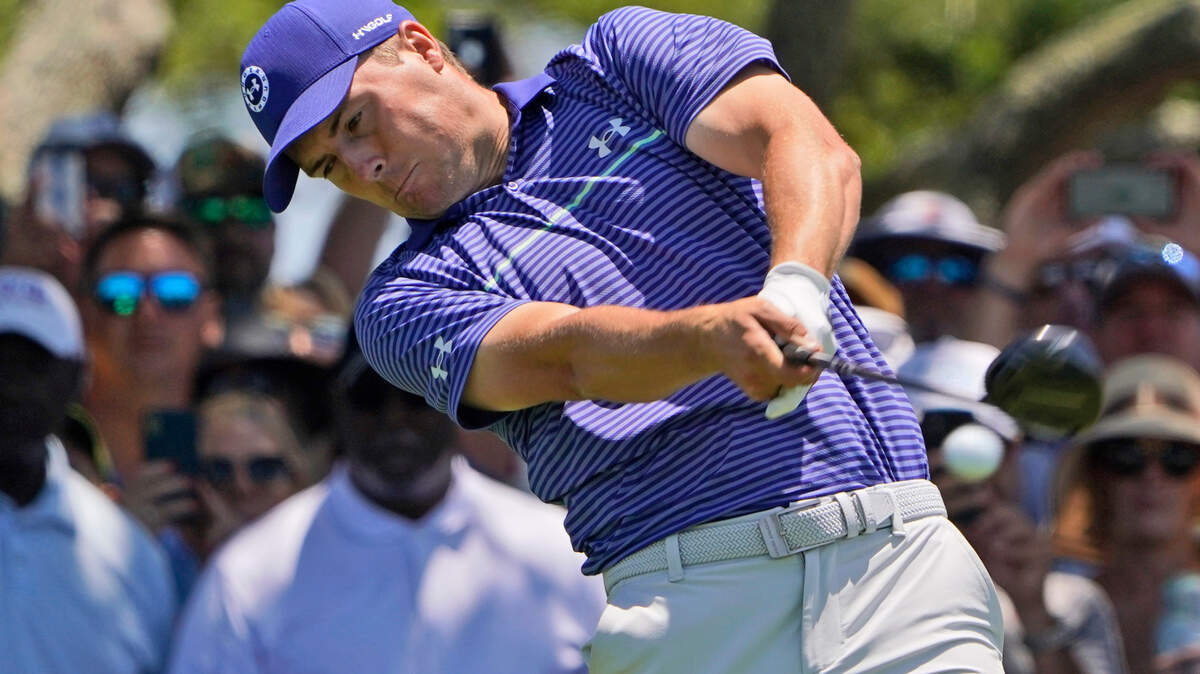 Jordan Spieth at the PGA Championship golf tournament on the Ocean Course