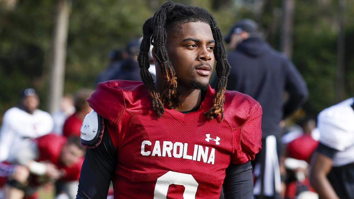Juju McDowell and South Carolina practice Monday, Dec. 22, 2022 at Ponte Vedra High School in Jacksonville in preparation for the Gator Bowl.