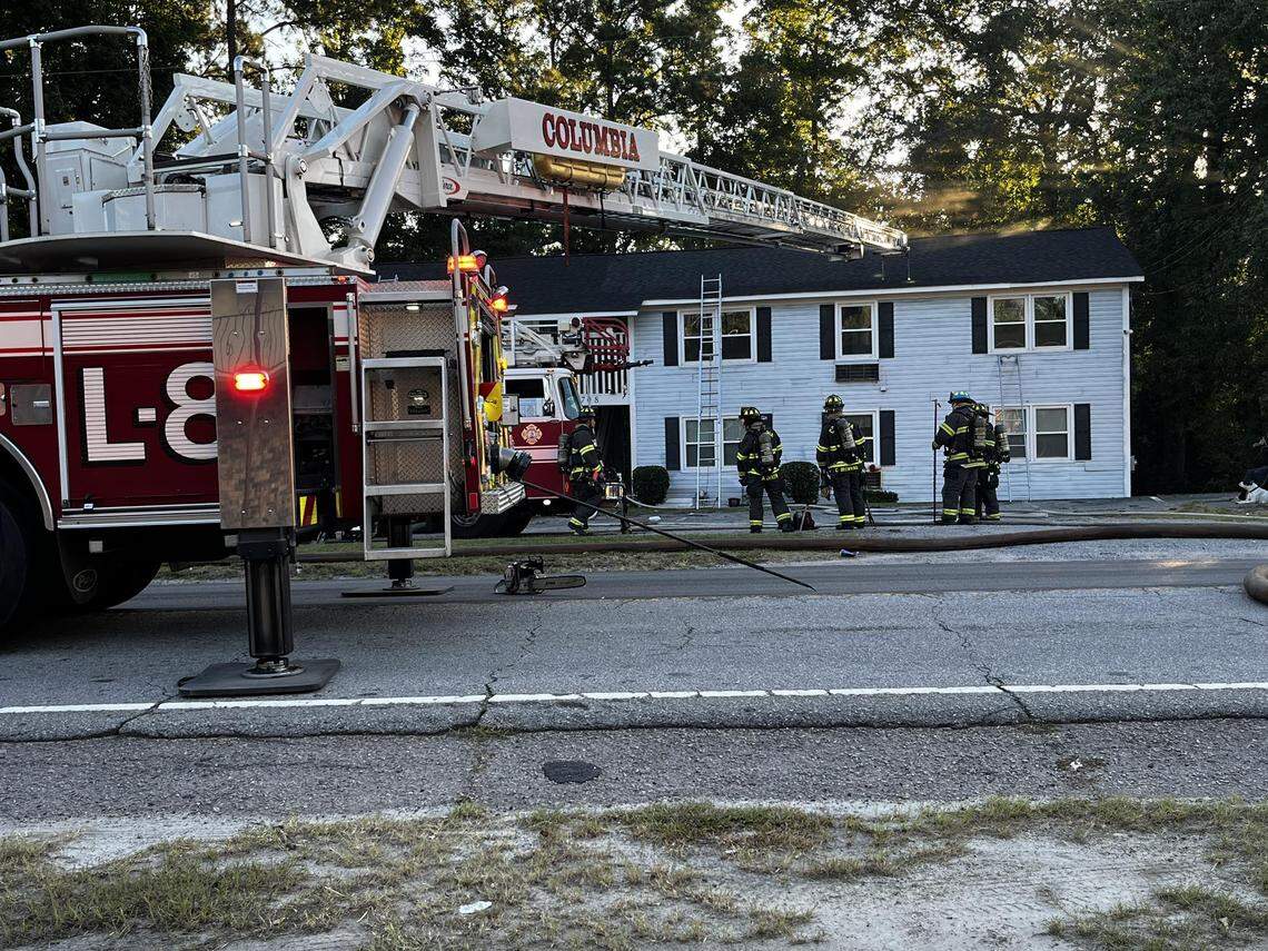 The Columbia Fire Department responded to a burning building.