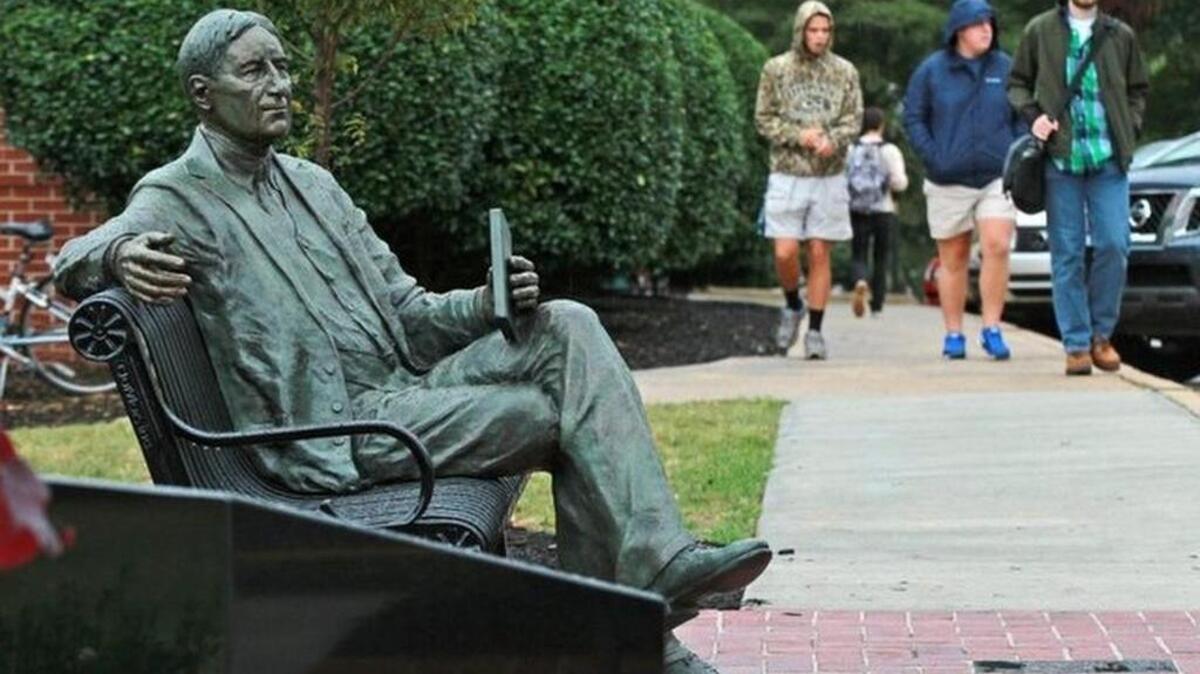 
 A bronze sculpture of Bernard Baruch was dedicated Thursday at Anderson University in Anderson, presented by the family of the late John Rainey of Camden. 
