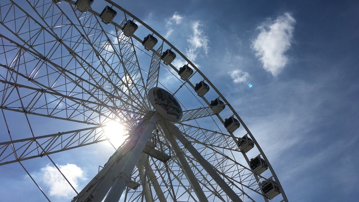 View of the Observation Wheel at the 2021 South Carolina State Fair in Columbia, SC.