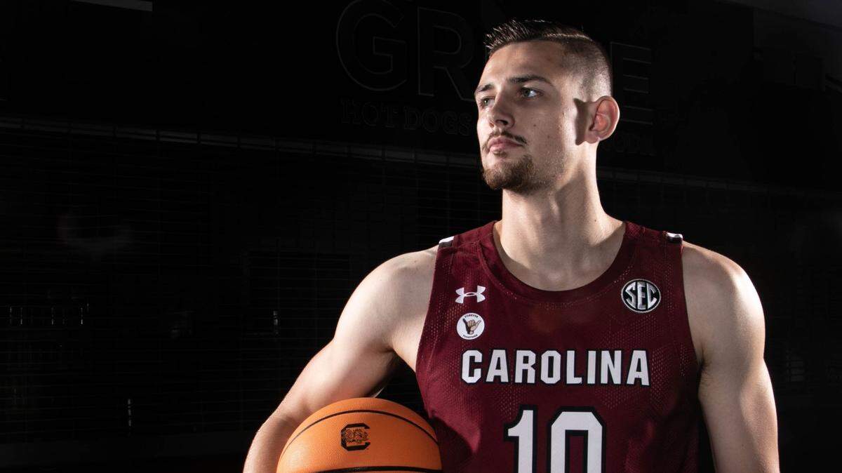 University of South Carolina basketball team member Erik Stevenson.