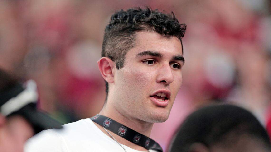 South Carolina football quarterback commitment Dante Reno during the 2023 spring game at Williams-Brice Stadium.