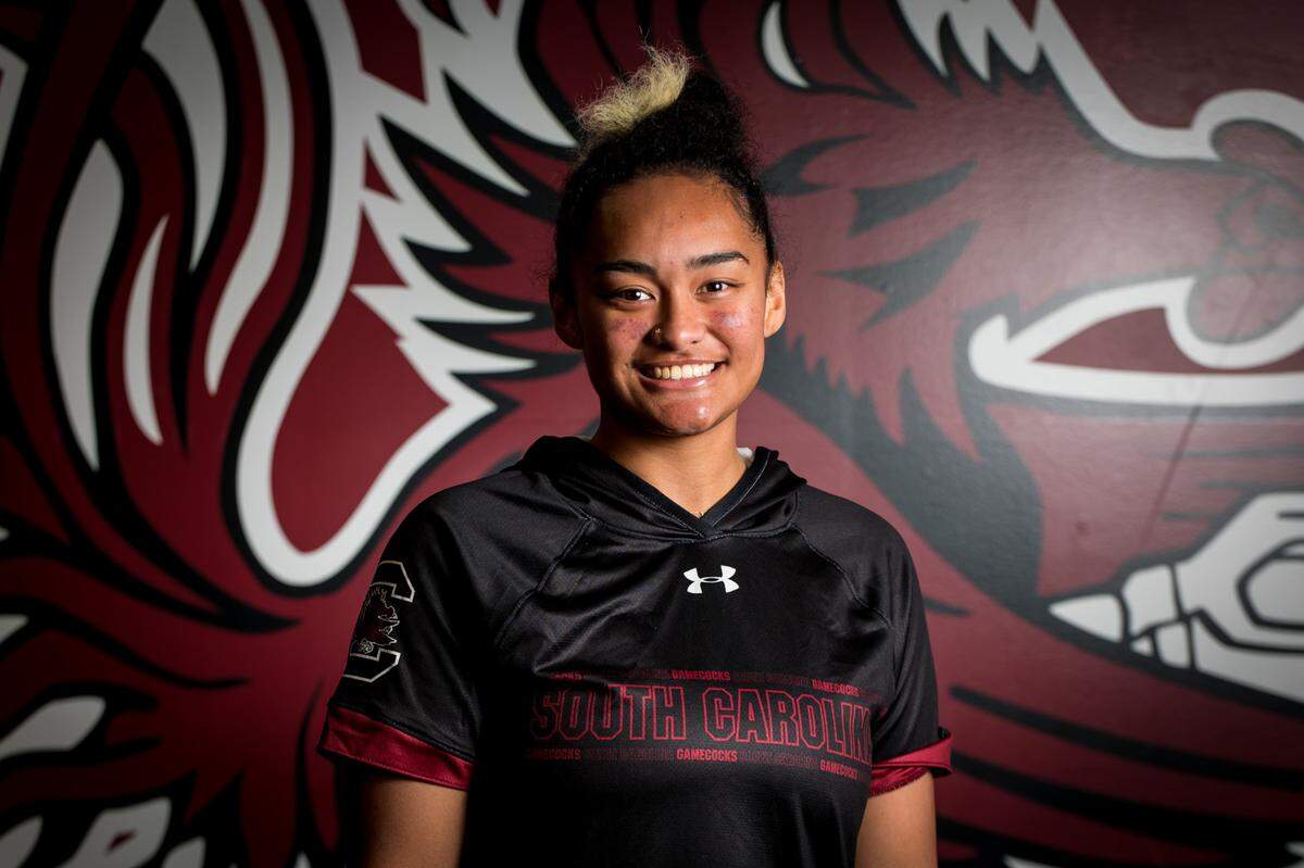 USC women’s basketball newcomer Te-Hina Paopao at Carolina Coliseum in Columbia, SC, Sunday, July 5, 2023.