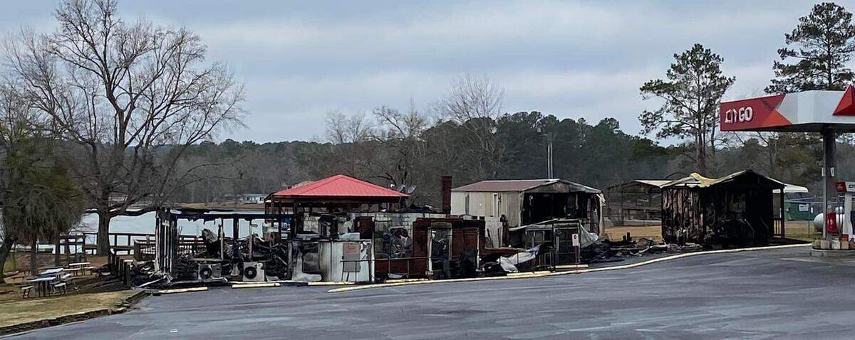 The Dutchman Creek Restaurant and Marina in Lake Wateree, SC was destroyed after a fire Tuesday morning.
