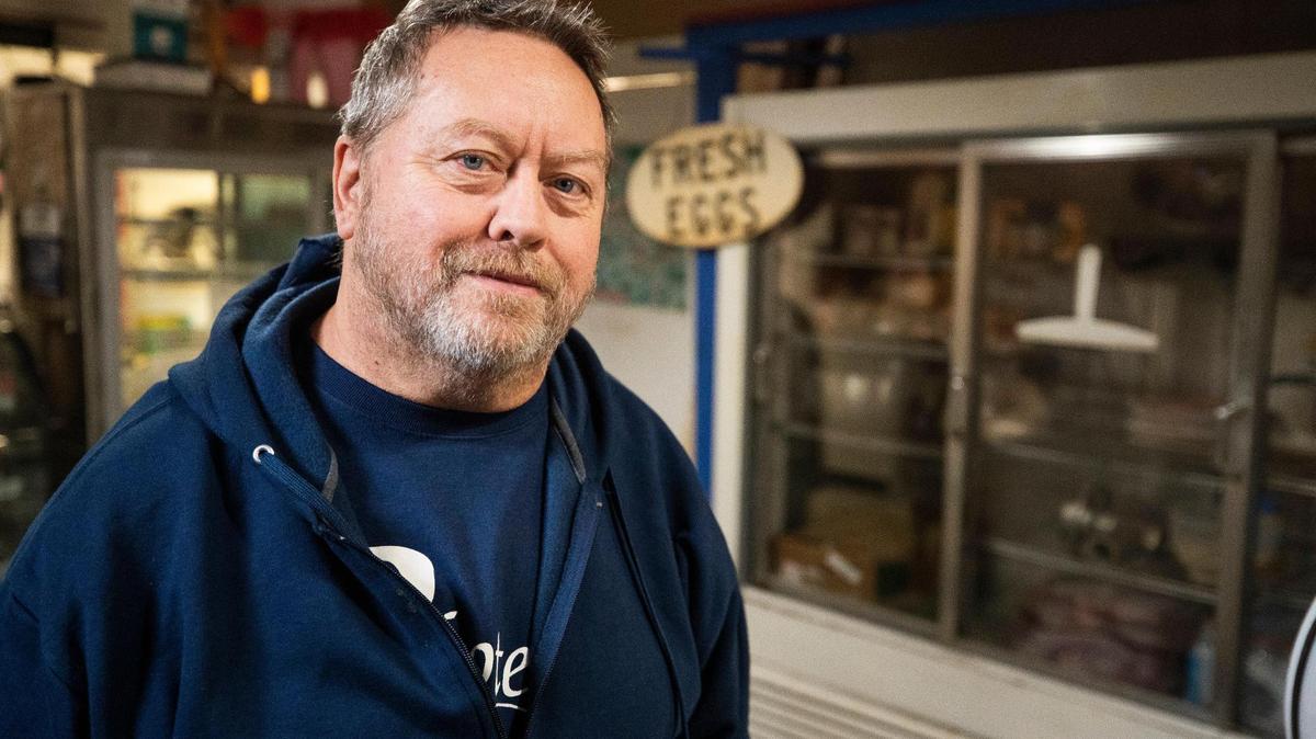Wes Rhoten at Rhoten’s Country Store on Thursday, December 9, 2021. While Rhoten has closed the inside of the store to customers since the coronavirus hit South Carolina, he has sold sausage through a drive through window.