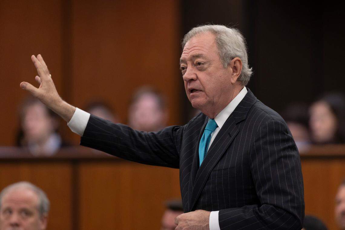 Defense attorney Dick Harpootlian speaks during a judicial hearing at the Richland County Judicial Center in Columbia, S.C. on Monday, Jan. 29, 2024. Tracy Glantz, The State/Pool
