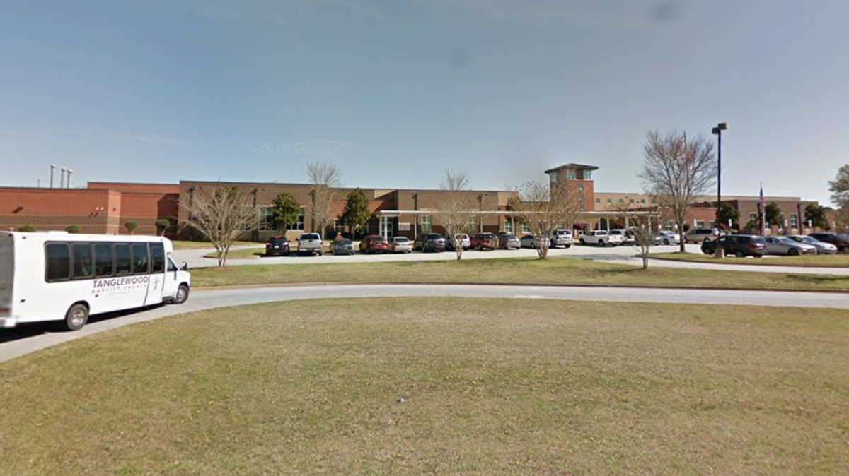 Tanglewood Middle School in Greenville, S.C., where a student was shot on Thursday, March 31, 2022.