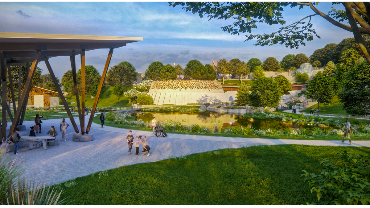 A rendering of Columbia’s Finlay Park after a $21.5 million renovation.