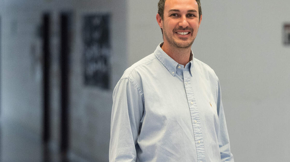 2026 South Carolina teacher of the year Corey Bedenbaugh, an eighth grade social studies teacher at Batesburg-Leesville Middle School, at his school on Thursday, May 15, 2025.