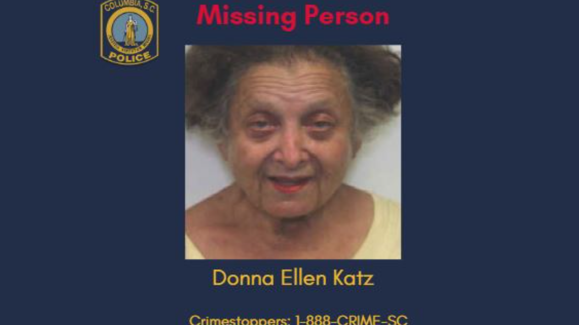 Columbia police are searching for Donna Ellen Katz who was reported missing on Nov. 17, 2025.