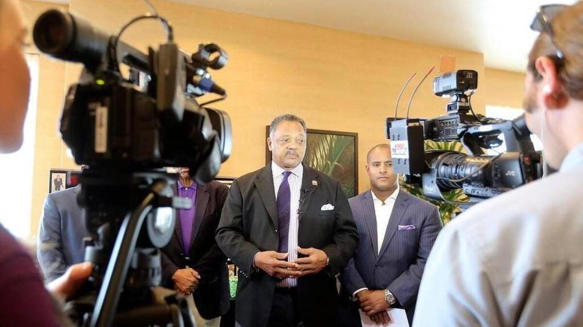 
Jesse Jackson talks about the Rainbow Push offices across the state, the need for legal help and medical care at a meeting Friday at Embassy Suites in Kingston Plantation in Myrtle Beach.
