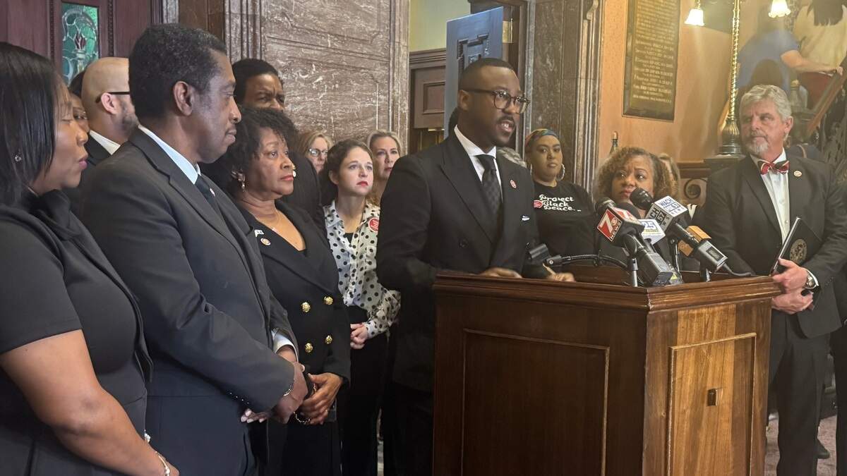 State Rep. Hamilton Grant, D-Richland, discusses opposition to an anti-diversity, equity and inclusion bill being pushed in the South Carolina House, on Wednesday, March 26, 2025.