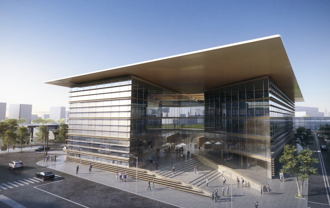 The office of Greenville County government was completed after two years as part of a $1.1 billion project to transform part of downtown Greenville.