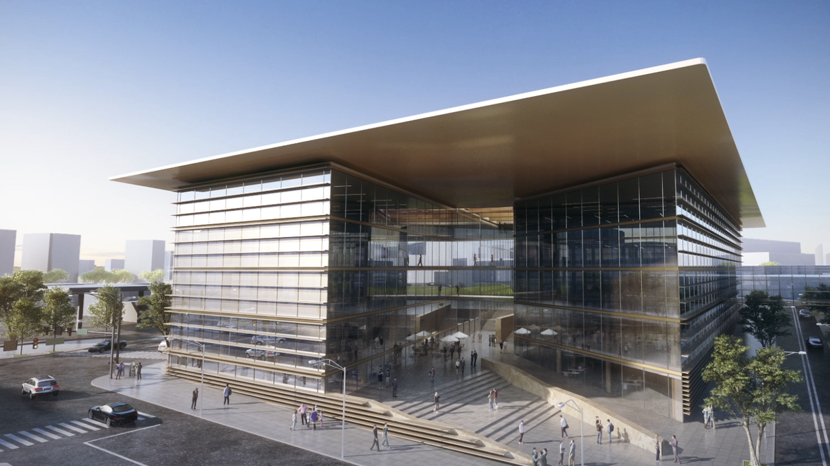 The office of Greenville County government was completed after two years as part of a $1.1 billion project to transform part of downtown Greenville.