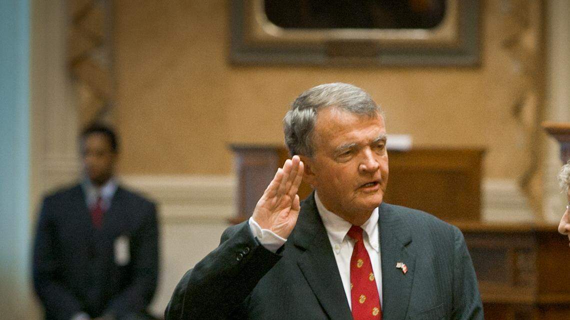 Sen. John Courson, R-Richland,  was sworn-in by Supreme Court Justice Jean Toal as the President Pro Tempore of the South Carolina Senate. He replaces Sen. Glen McConnell , who was sworn-in as Lt. Governor.