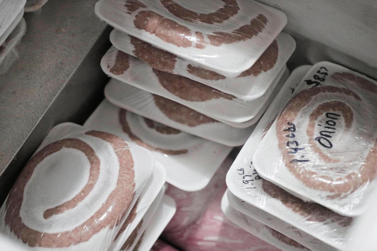 Handmade sausage at Rhoten’s Country Store on Thursday, December 9, 2021.
