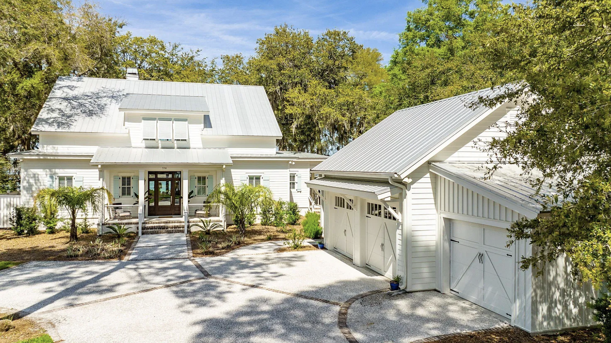 This house at 550 Distant Island Dr, Beaufort, has four bedrooms, four baths and 3,218 square feet.