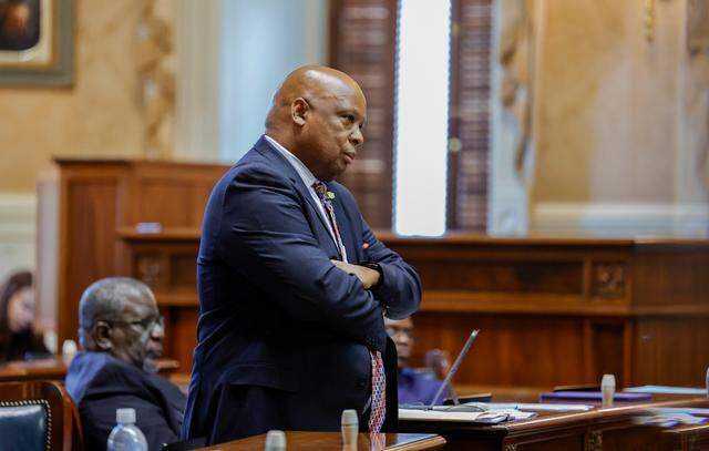 Sen. Gerald Malloy, D-Darlington, listens during discussion of the abortion ban bill in the South Carolina Senate chamber on Thursday Sept. 08, 2022.