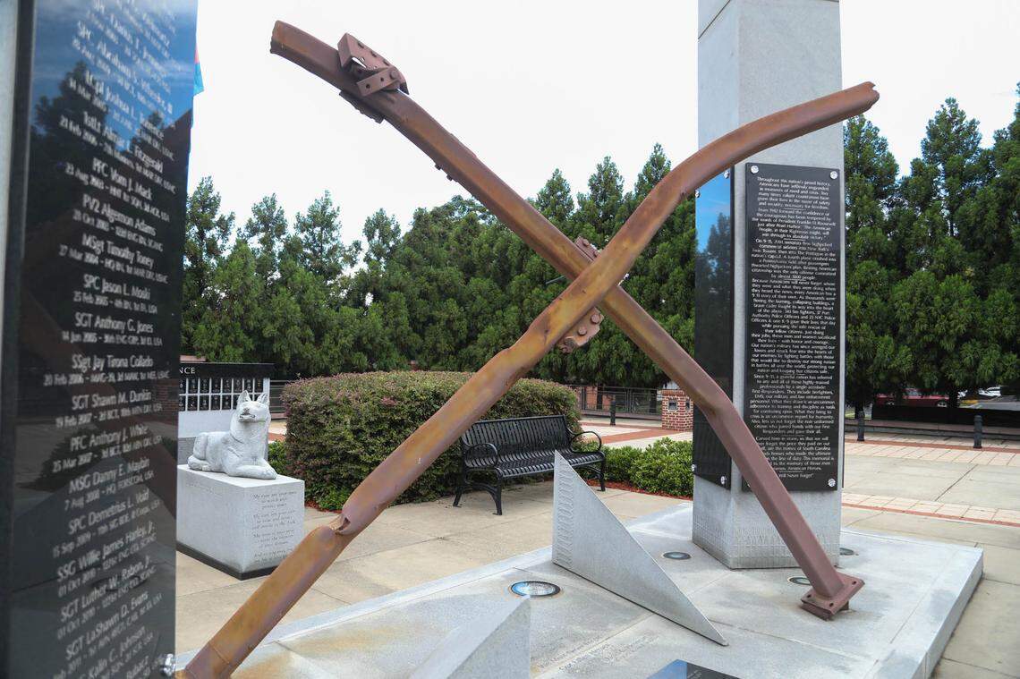 The 9/11 memorial in Columbia was unveiled on Sept. 11, 2011 next to the Columbia Metropolitan Convention Center.
