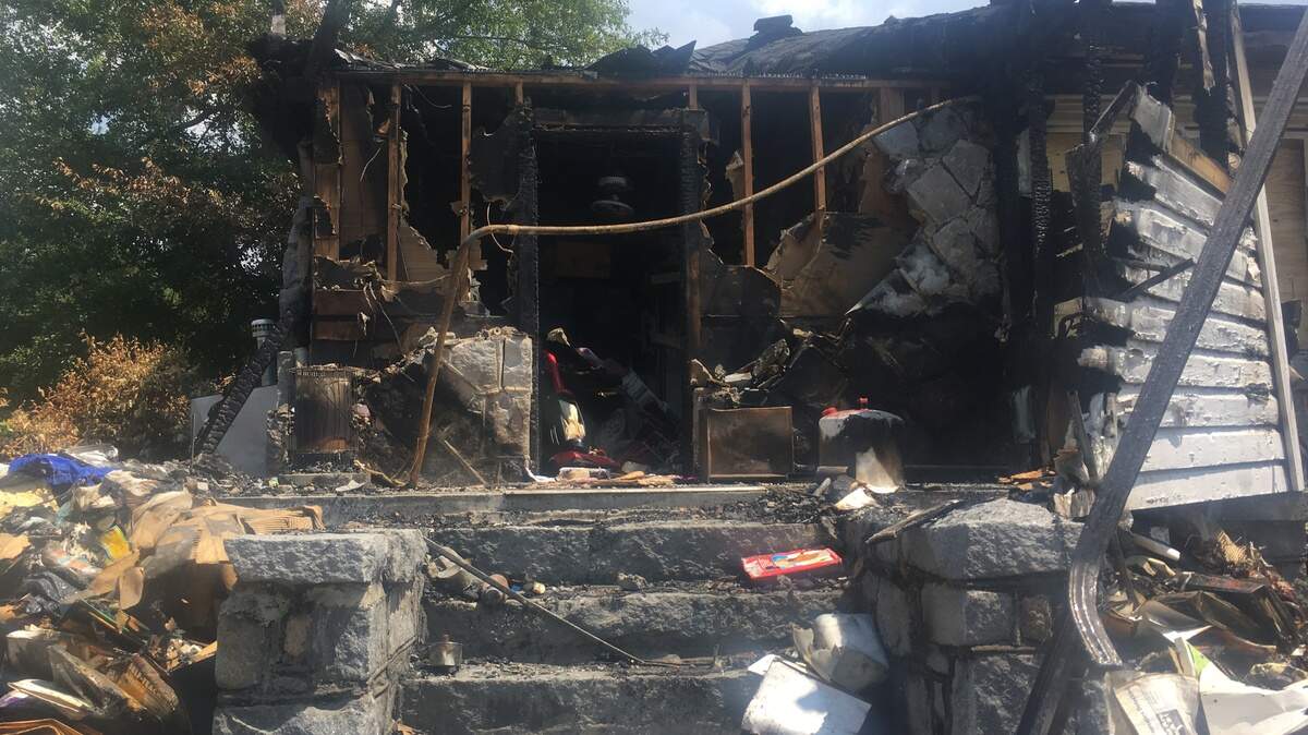 A view of the aftermath of the house fire at 3417 Carver Street in the Booker Washington Heights Neighborhood of Columbia