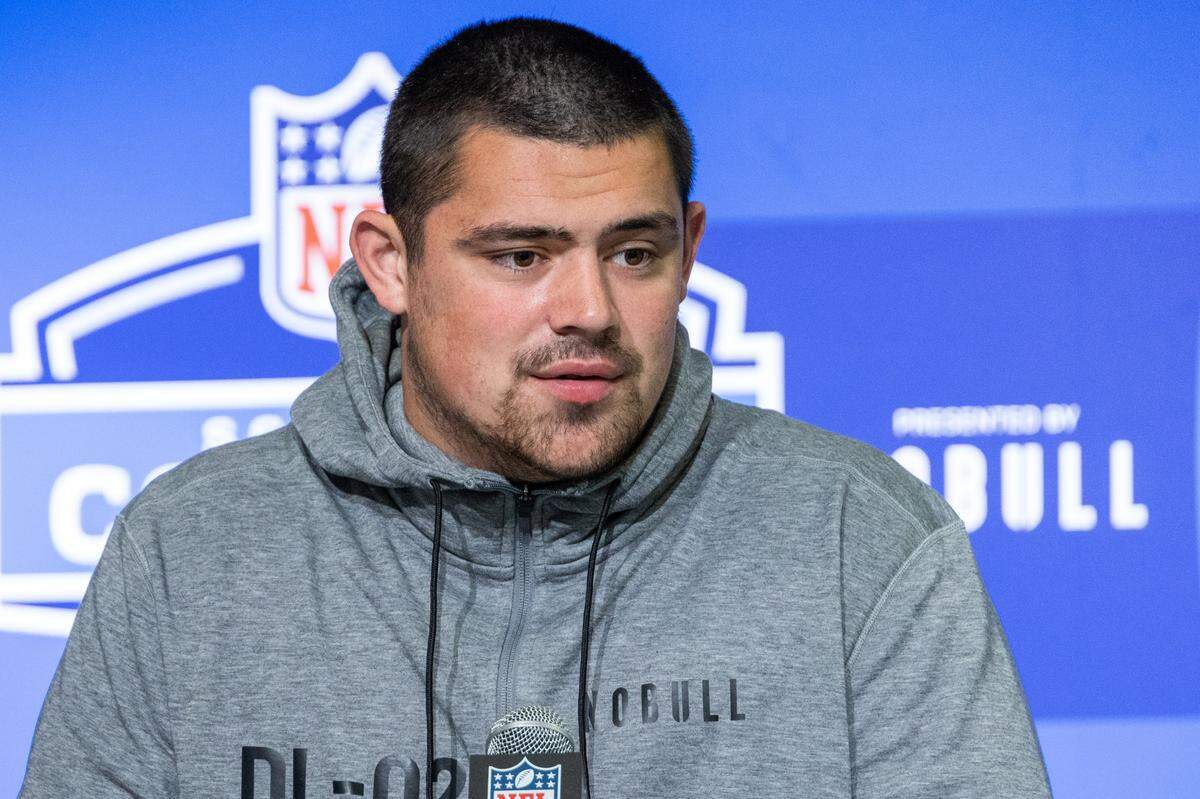 Mar 1, 2023; Indianapolis, IN, USA; Clemson defensive lineman Bryan Bresee (DL02) speaks to the press at the NFL Combine at Lucas Oil Stadium. Mandatory Credit: Trevor Ruszkowski-USA TODAY Sports