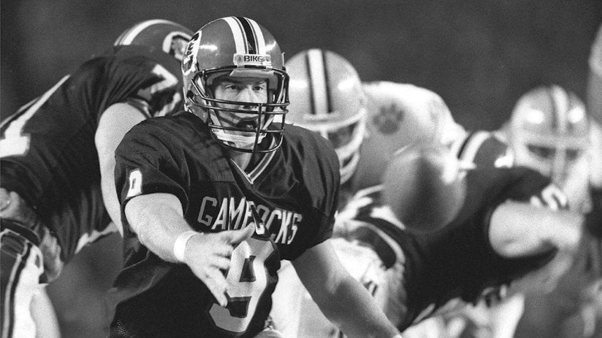Quarterback Todd Ellis in the 1987 South Carolina home game against Clemson.