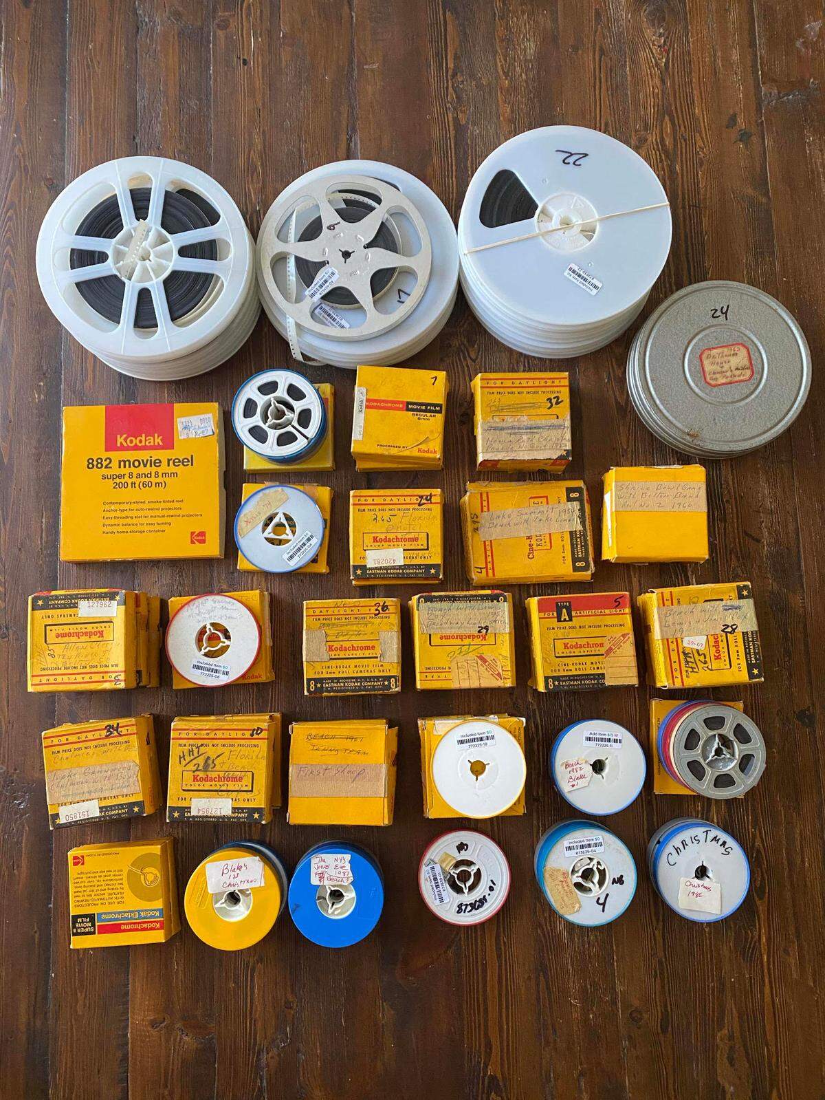 Brad Cheshire sent these boxes of his grandfather’s films to Kodak to get digitized in 2020. What he got the footage back, it moved him to pick up where his grandfather had left off in documenting family beach trips on Sullivan’s Island. Using scenes shot by his grandfather as his inspiration, Brad Cheshire would return to Sullivan’s Island to capture present-day moments that would be a nod to the work his grandfather had done decades ago.