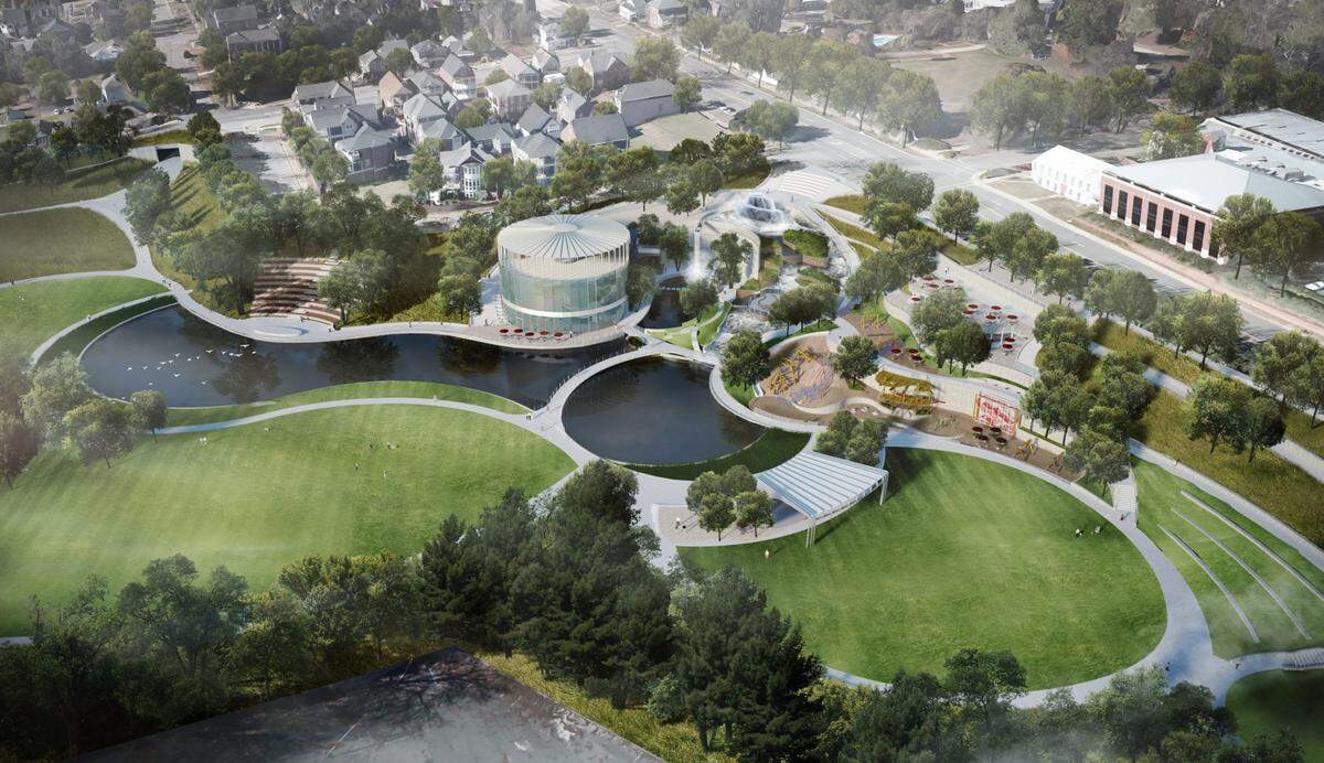 A rendering of what Columbia’s Finlay Park could look like after being remodeled.