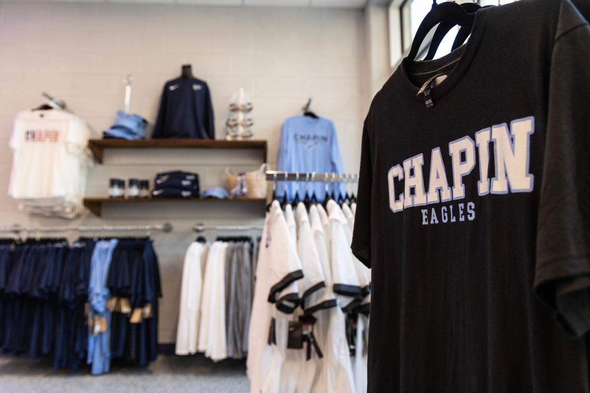 Chapin High School unveils their new stadium accommodations, including a new spirit store, on Wednesday, August 28, 2024. The stadium hosts updated live-streaming capabilities, video display technologies and coaches boxes.