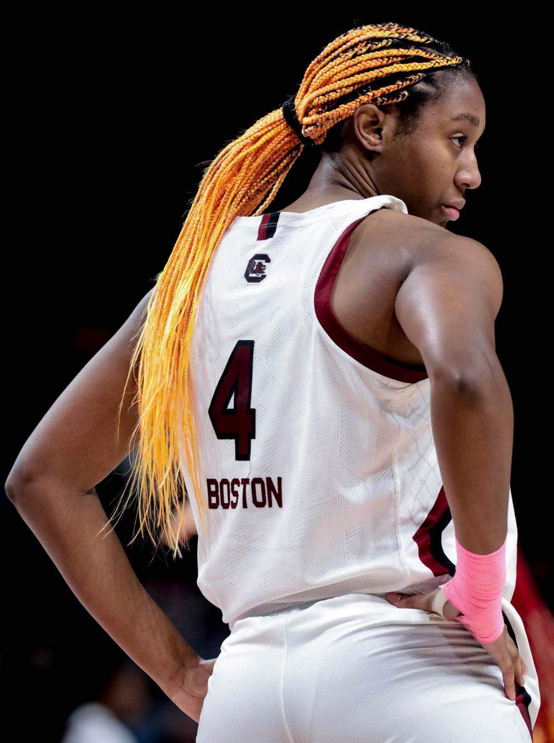 Aliyah Boston’s off-season work in the weight room has transformed her body and improved her athletic ability.