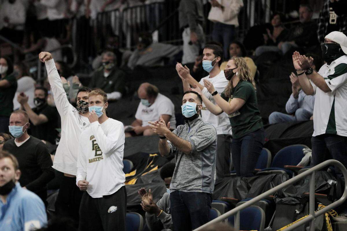 River Bluff fans cheer in Aiken, South Carolina on Saturday, March 6, 2021.