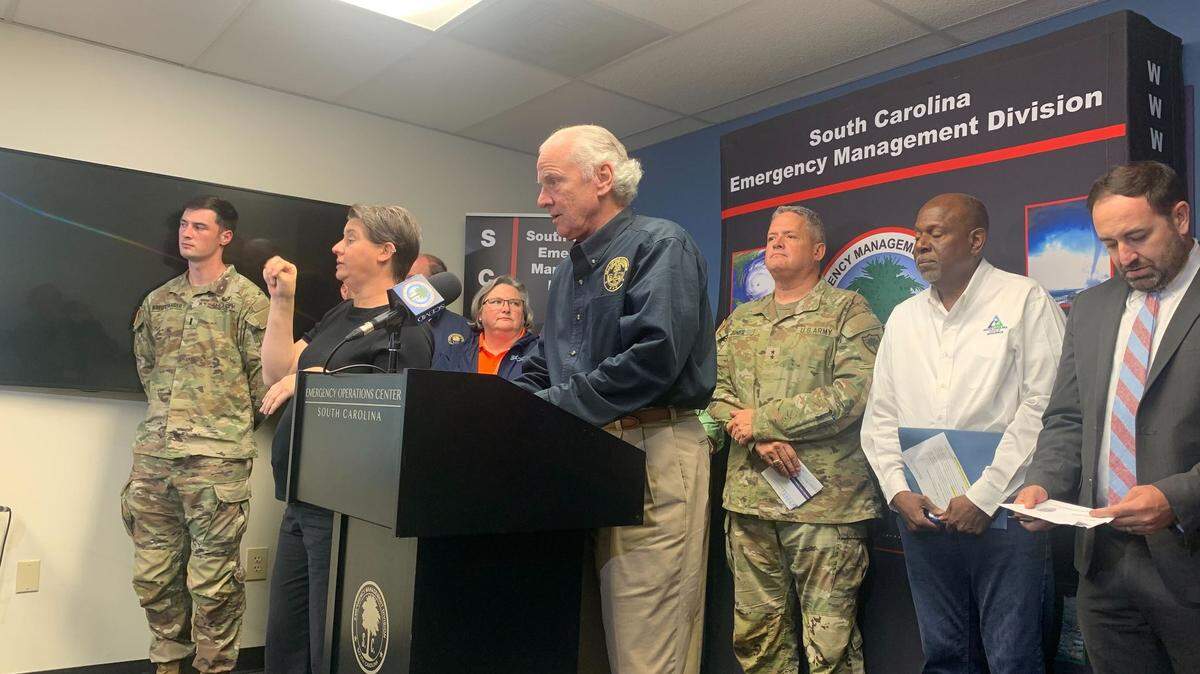 S.C. Gov. Henry McMaster gives an update on Hurricane Ian’s impact on South Carolina Saturday, Oct. 1, 2022.