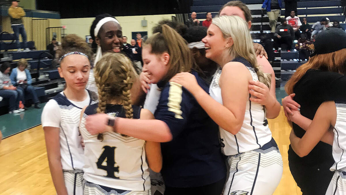 Hilton Head Christian celebrates its state championship win on Saturday.