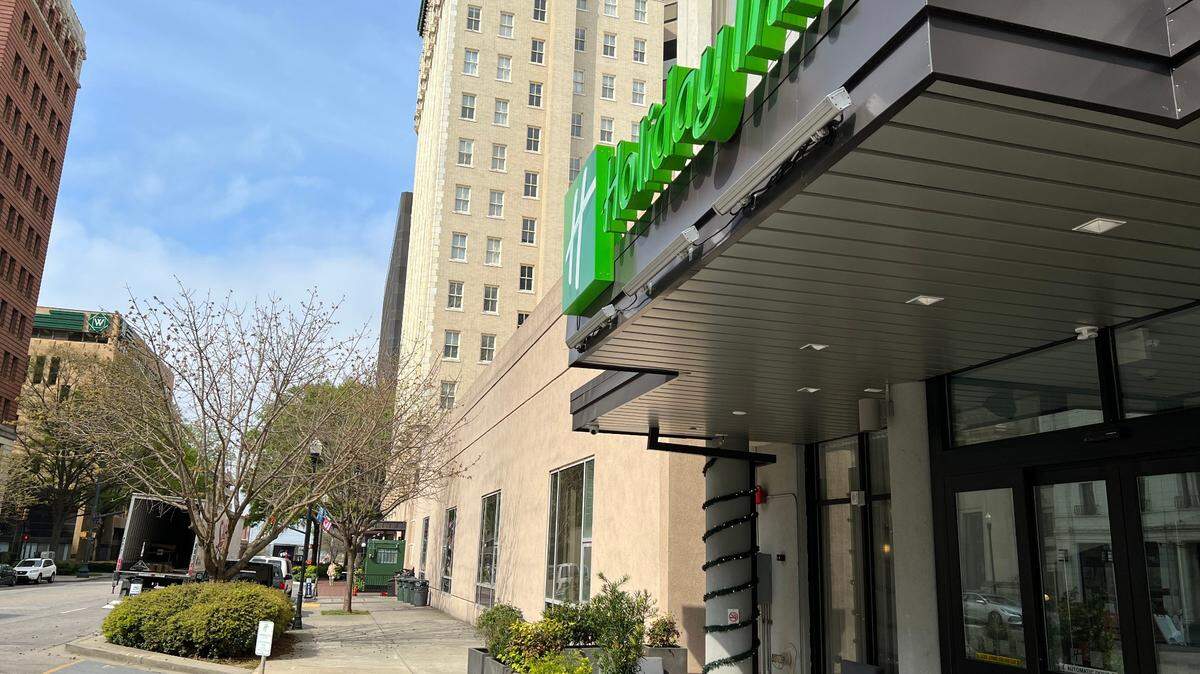 The front view of the Holiday Inn downtown at 1233 Washington Street in Columbia.
