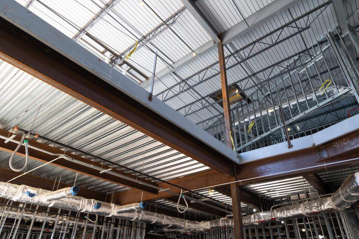 Irmo High School is under construction on Thursday, March 27, 2025. The new east wing of the complex will add new class rooms, a media center, dining area and offices for faculty and staff.