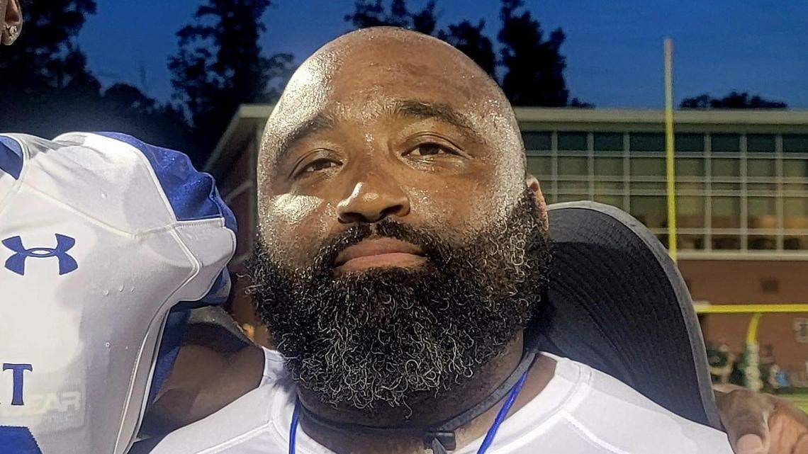 Airport football coach Andre Cook