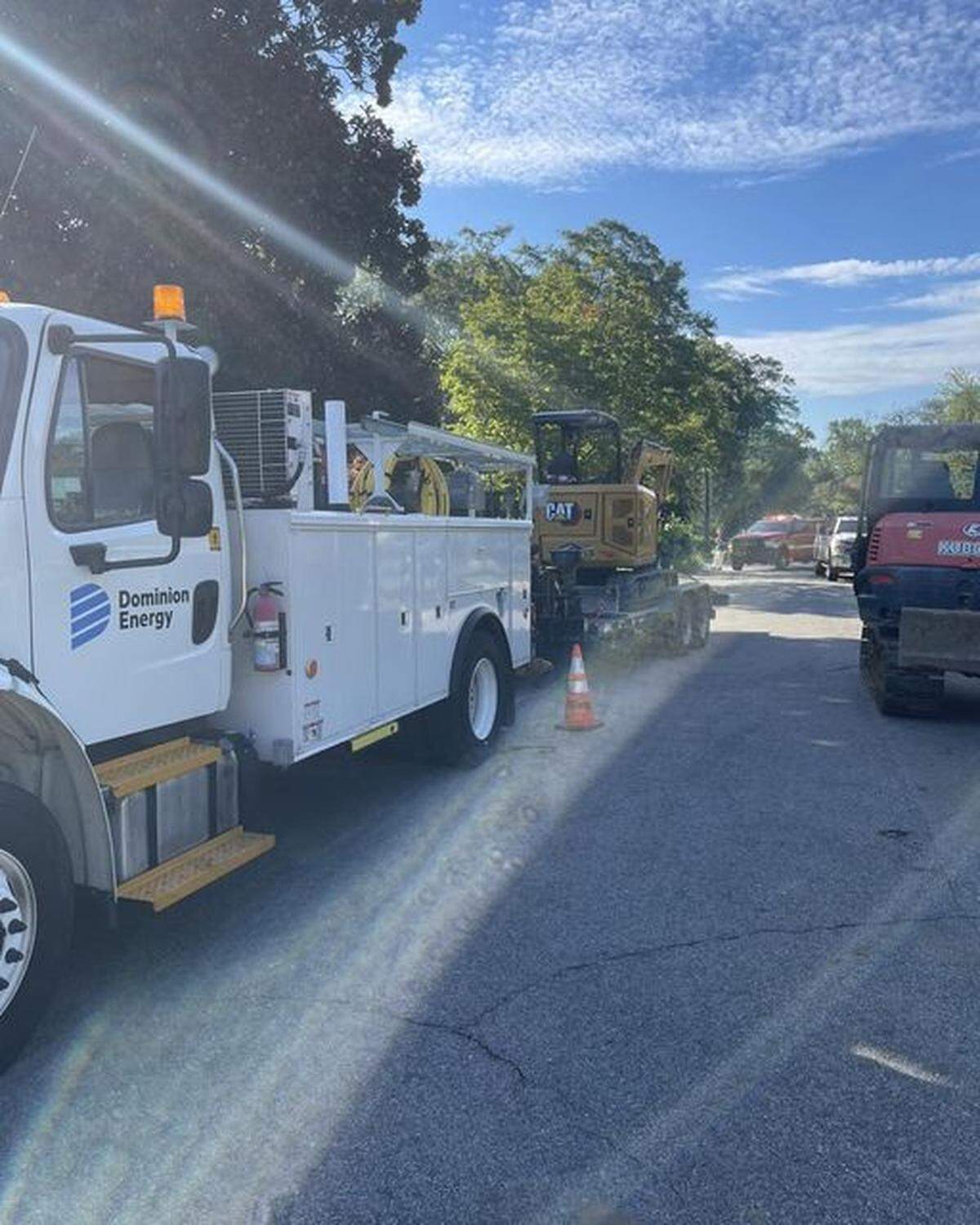 A gas leak was reported in West Columbia.